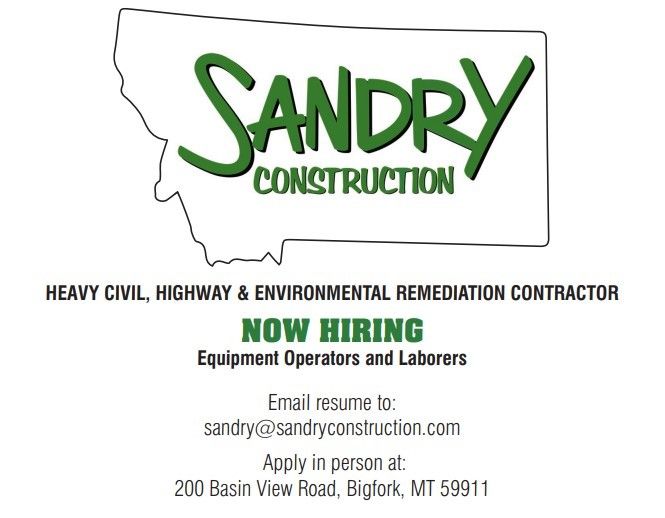 Sandy construction is hiring a heavy civil highway environmental reconstruction contractor.